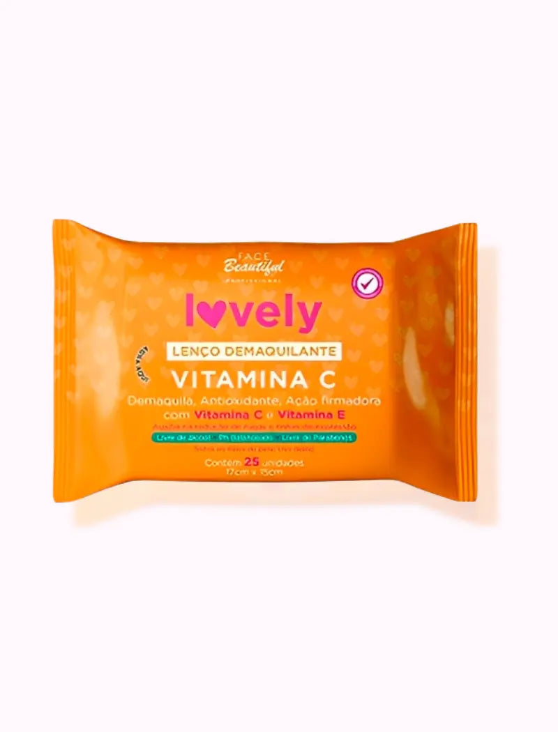 Lenço Demaquilante Vitamina C Lovely - Face Beautiful