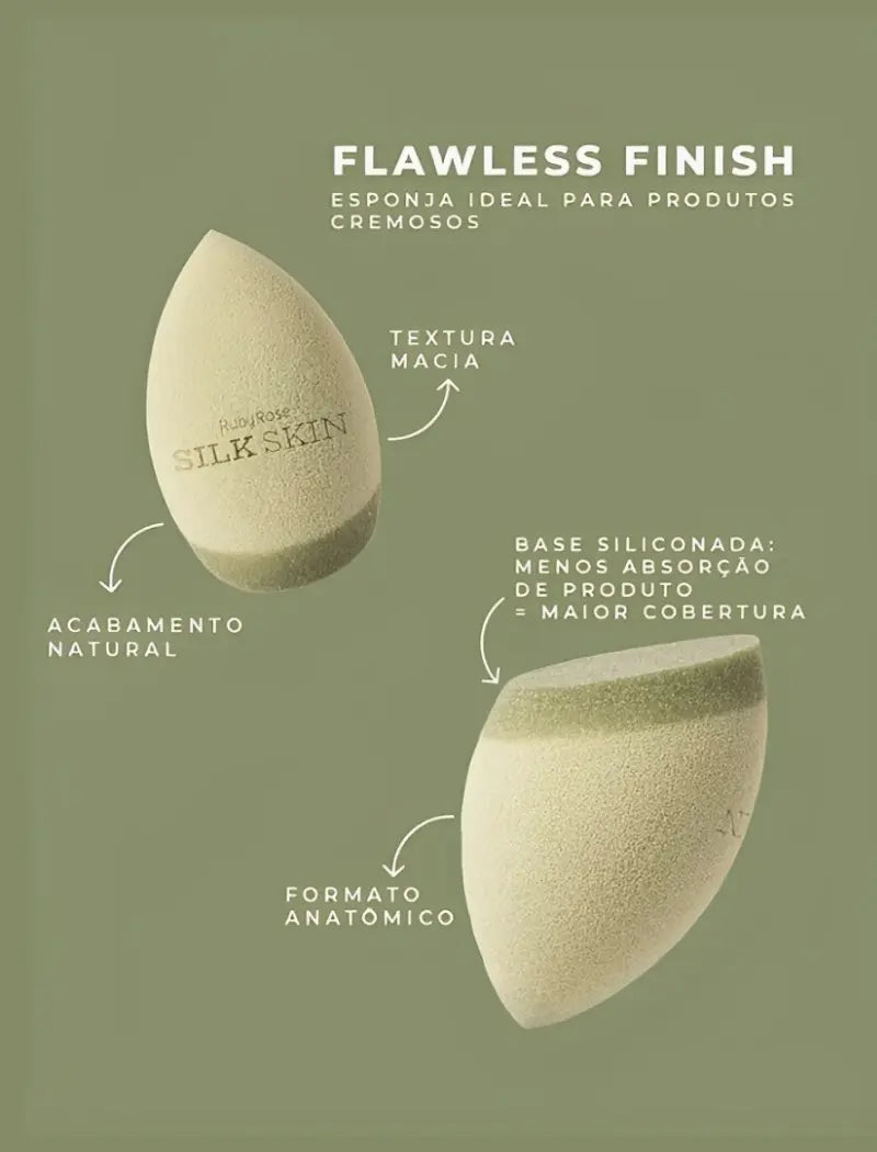 Esponja de Maquiagem Gota Silk Skin - Ruby Rose