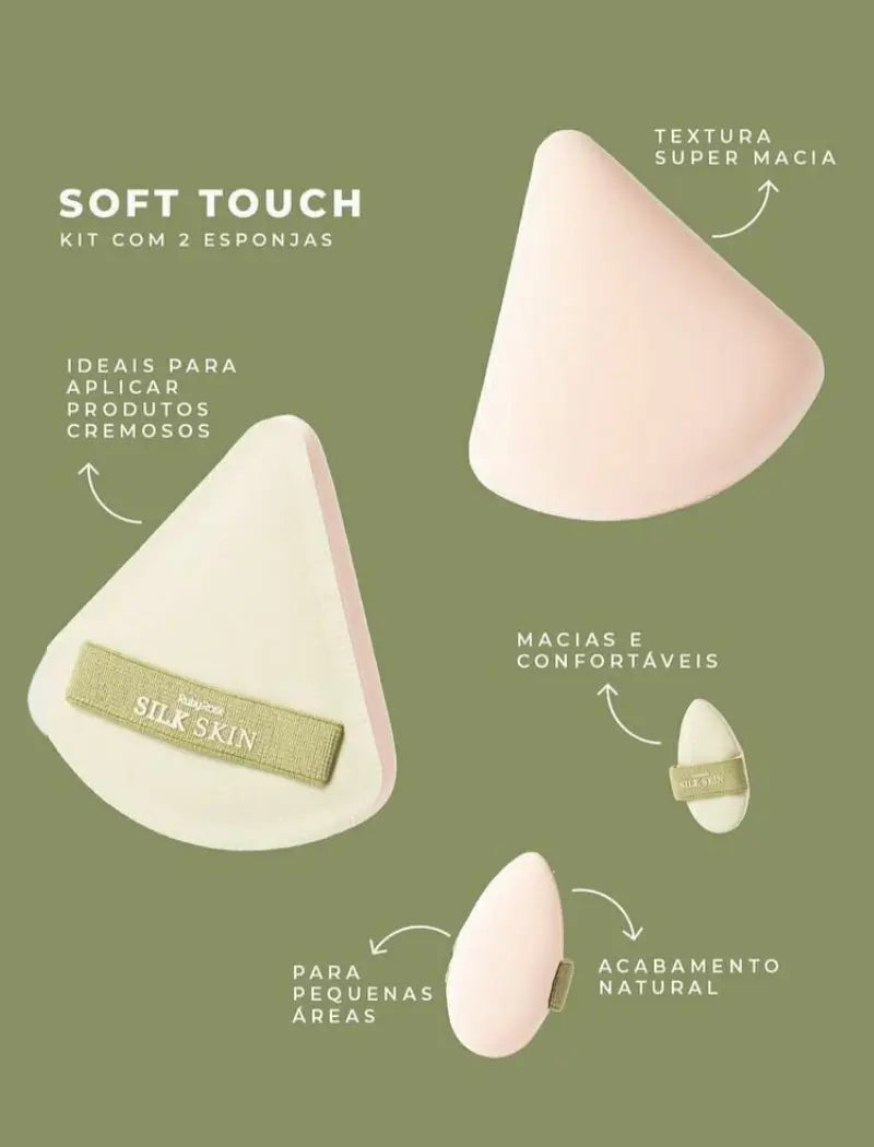 Esponjas Para Maquiagem Soft Touch Silk Skin - Ruby Rose