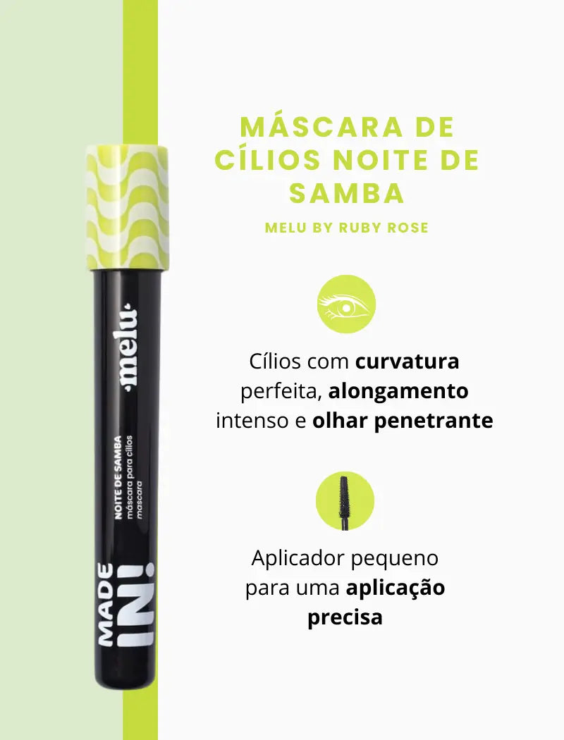 Máscara de Cílios Noite de Samba Made In! - Melu by Ruby Rose