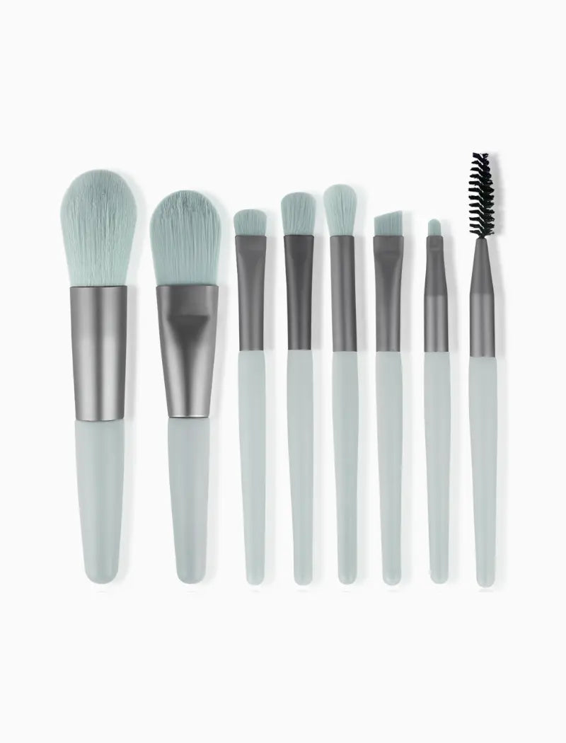 Kit 8 Mini Pincéis Para Maquiagem (Green) - Q Bela Manuela