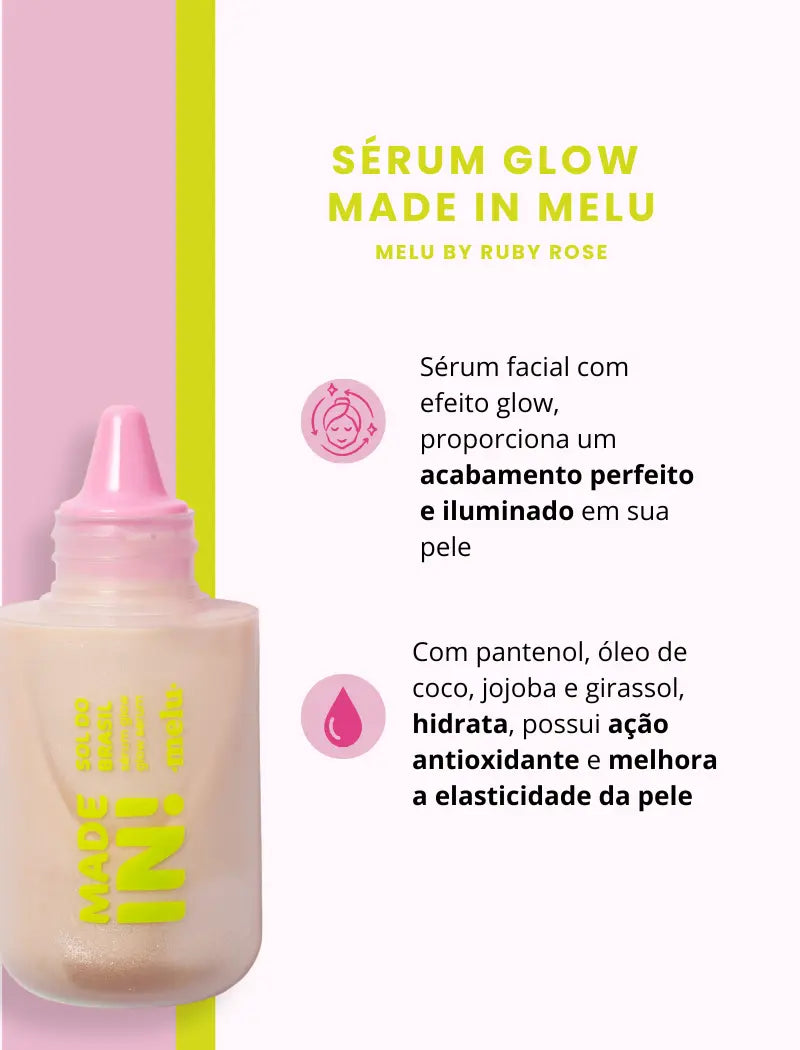 Sérum Glow Bronzer Sol do Brasil Made in - Melu by Ruby Rose