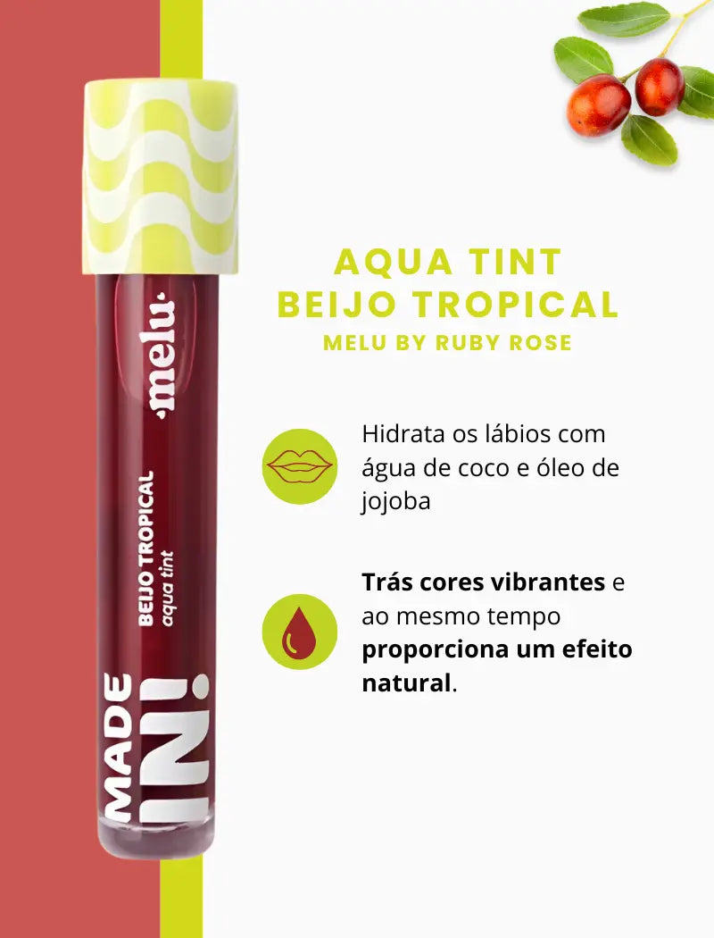 Aqua Tint Beijo Tropical Made In! (Cor Doce Tangerina) - Melu by Ruby Rose