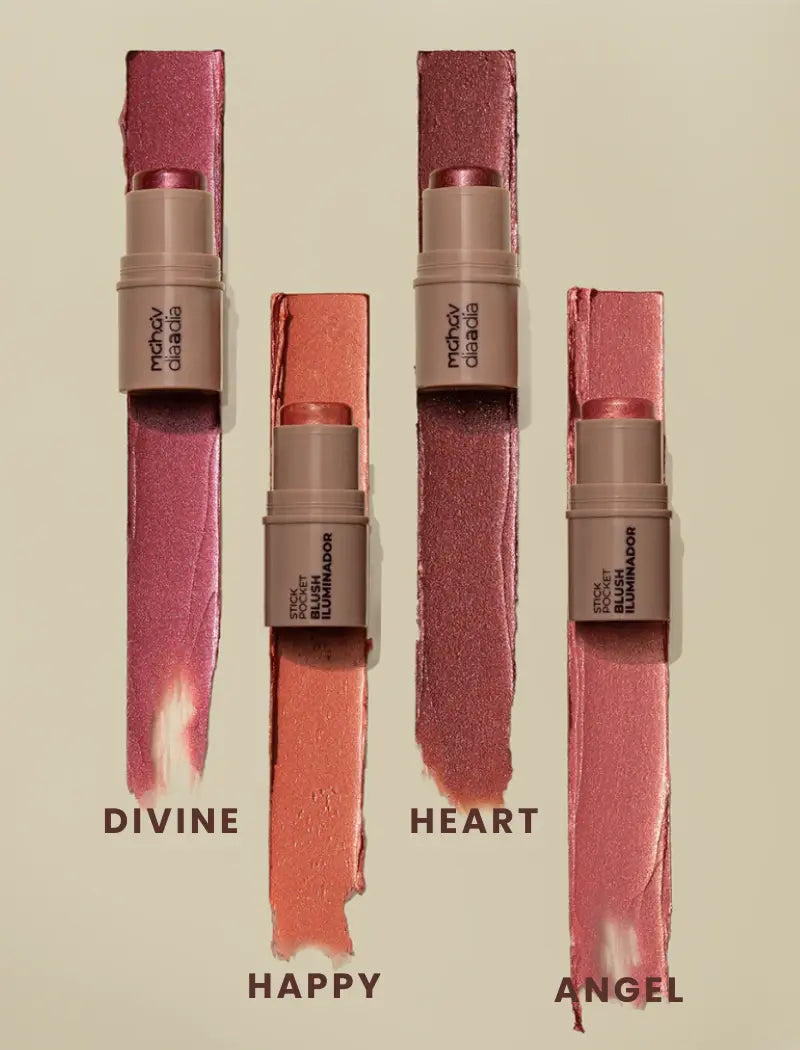 Blush Iluminador Stick Pocket (Cor Happy) - Mahav