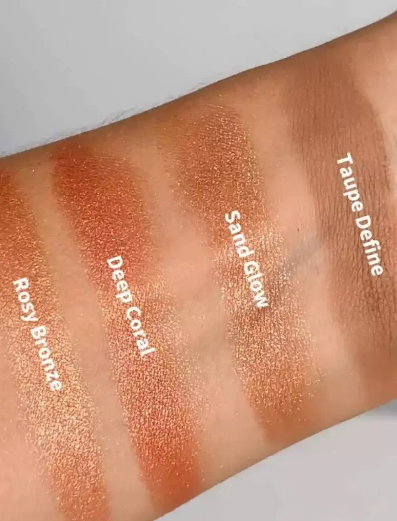 Paleta de Contorno, Blush e Iluminador Perfect Palette Silk Skin (Cor Gold Sparkle) – Ruby Rose