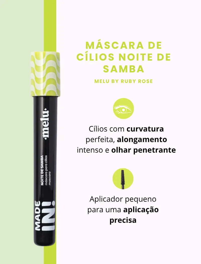 Máscara de Cílios Noite de Samba Made In! - Melu by Ruby Rose